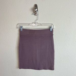 Forever 21 Slate Grey Knit Pencil Mini Skirt